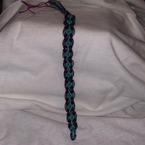 HANDMADE BRACELET- beautiful peacock inspired yarn bracelet